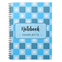 Blue Chequered Floral
