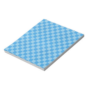 Blue Chequered Glitter Notepad