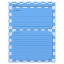 Blue chequered recipe page