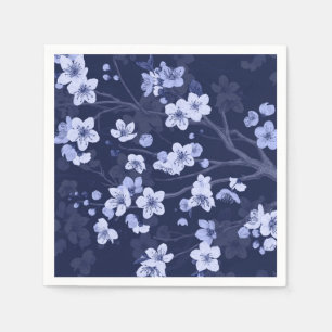 Blue Cherry Blossom Napkin