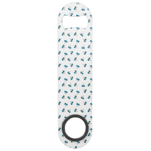 Blue Cherry Pattern Speed Bottle Opener