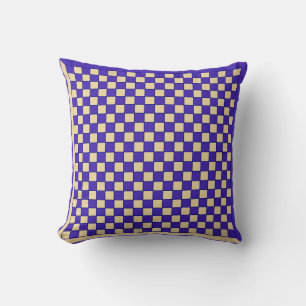 Blue Chess Reversible Throw Pillow