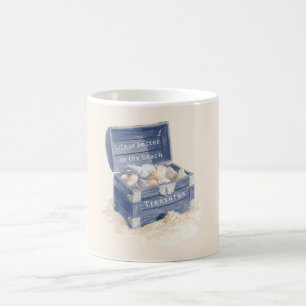 Blue Chest Shells Beach Coffee Mug