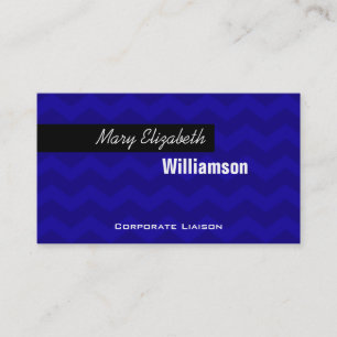 Blue Chevron Modern Professional Business Cards