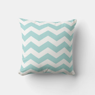 Blue Chevron Pattern Throw Pillows