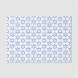 Blue Chevron Star of David Hanukkah Tissue Paper