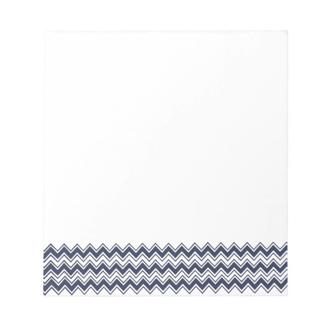 Blue Chevron Stripe Notepad (Front)