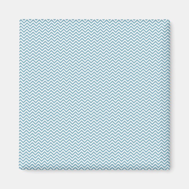 Blue Chevron with Monogram Magnet (Front)