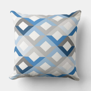blue chevrons pillow