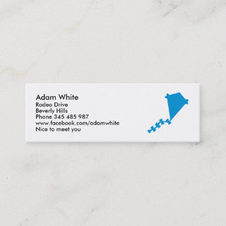 Blue children kite mini business card