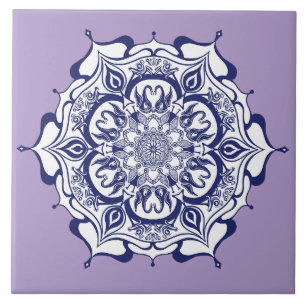 Blue china design.  What do you see Tile