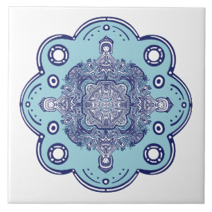 Blue China inspired design Tile