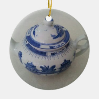 Blue China Teapot Ceramic Ornament