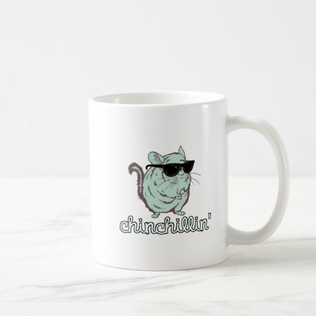 Blue Chinchillin Chinchilla Coffee Mug (Right)