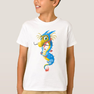 Blue Chinese Dragon Unique T-Shirt