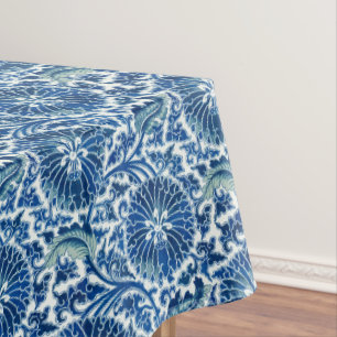 Blue Chinese Floral Pattern Tablecloth