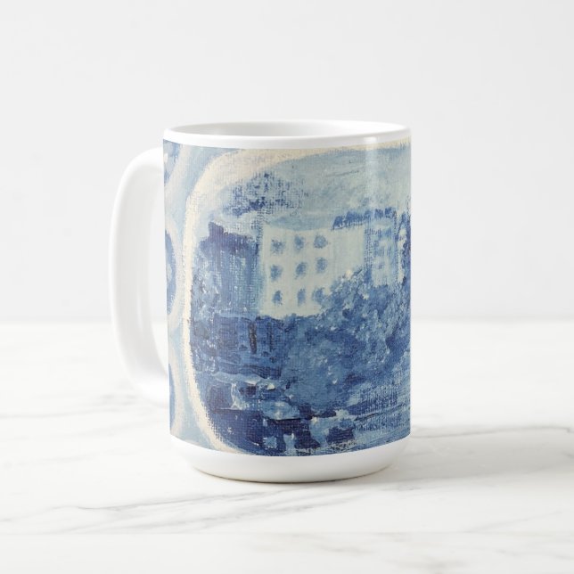 Blue Chinoiserie Bone China Mug (Devant gauche)