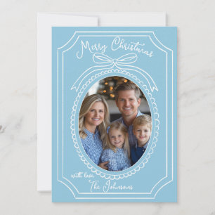 Blue Chinoiserie Christmas Card