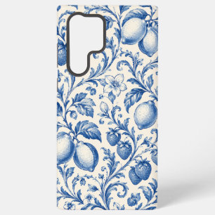 Blue Chinoiserie Lemon Strawberry Phone Case