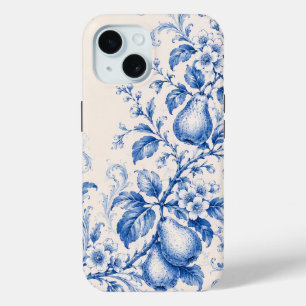 Blue Chinoiserie Pear Blossom Phone Case