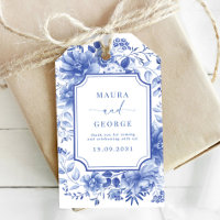 Blue Chinoiserie Porcelain Botanical Peony Wedding