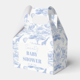 Blue Chinoiserie Toile de Jouy Baby Shower Favour  Favor Box