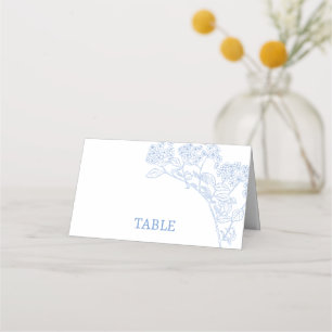 Blue Chinoiserie Toile de Jouy Table Seating Place Card