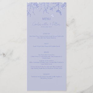 Blue Chinoiserie Wedding Menu