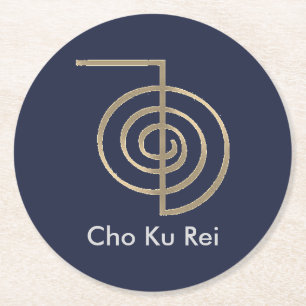 Blue Cho Ku Rei Reiki Symbol Coasters