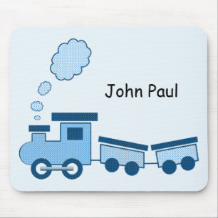Blue Choo Choo Train Mouse Pad