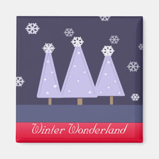 Blue Chrismas Trees Magnet