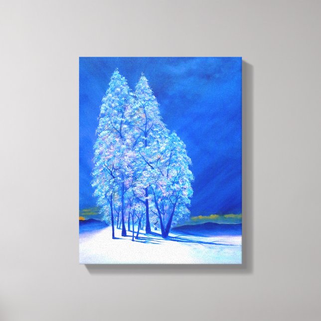 Blue Christmas # 3 Canvas Print (Front)