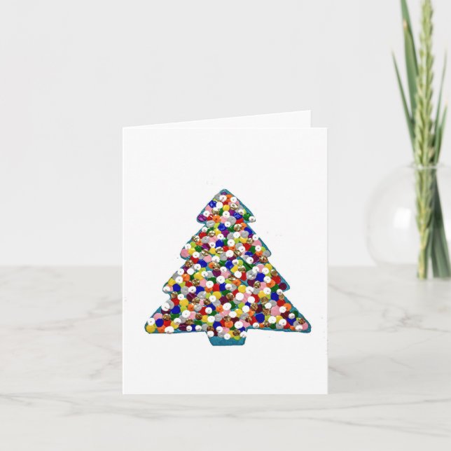 Blue Christmas Blank Notecard (Front)