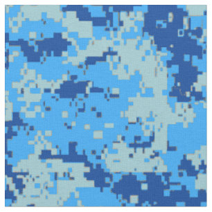 Blue Christmas - Blue Camouflage Fabric