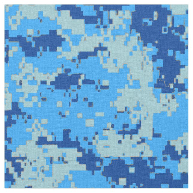 Blue Christmas - Blue Camouflage Fabric (Close Up)