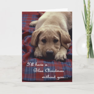 Blue Christmas card