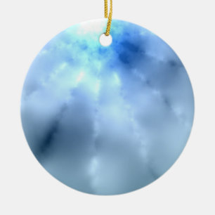 Blue Christmas Ceramic Ornament