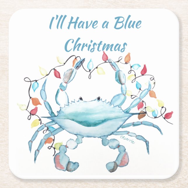 Blue Christmas Coasters (Front)