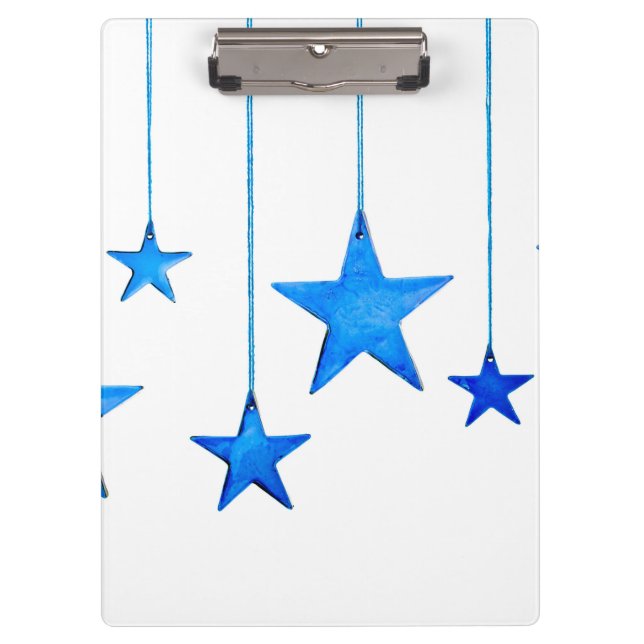 Blue Christmas Decorations Clipboard (Front)