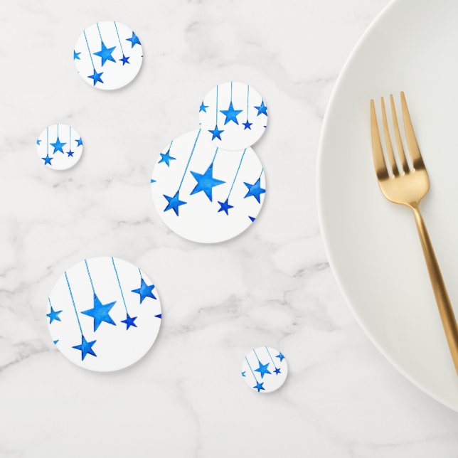 Blue Christmas Decorations Confetti (Group)
