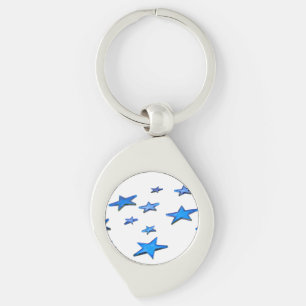 Blue Christmas Decorations Keychain