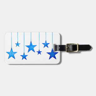 Blue Christmas Decorations Luggage Tag
