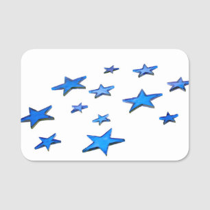 Blue Christmas Decorations Name Tag