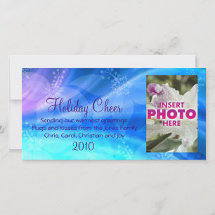 blue christmas holiday card