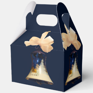 Blue Christmas Jingle Bells Favour Gift Box