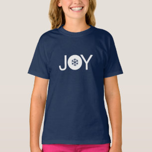 Blue Christmas Joy Kids T-Shirt