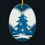 Blue Christmas Ornament Personalized Winter Decor<br><div class="desc">Blue Christmas Ornaments Personalized Holiday Snow Covered Trees Classic Winter Decorations Beautiful Peace Joy Custom Christmas Gifts Hanukkah Neutral Holiday Decorations Your Name Here Keepsakes & Winter Wonderland Gifts for Friend Family Men Women Kids Home & Office Customizable Blue Christmas Ornaments Stylish Nondenominational Holiday Decorations Personalized Holiday Greetings Christmas /...</div>