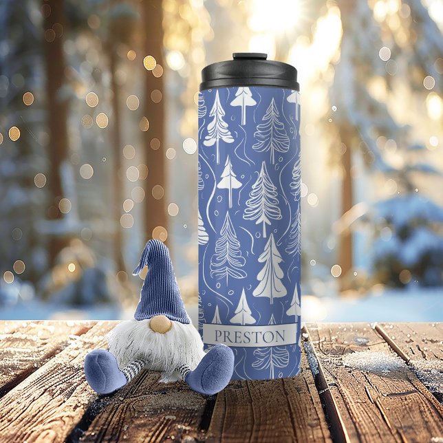 Blue Christmas Pattern#6 ID1009 Thermal Tumbler (Creator Uploaded)