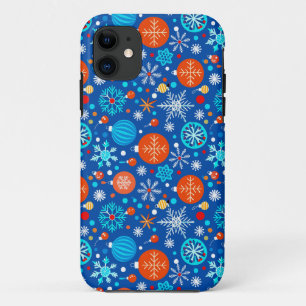 Blue christmas pattern iPhone 11 case