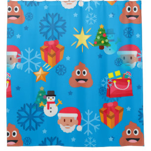 blue christmas poop emoji